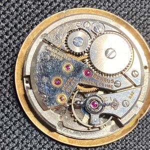 Benrus vintage watch parts or restore lot, 21 jewels, movement model DN411
